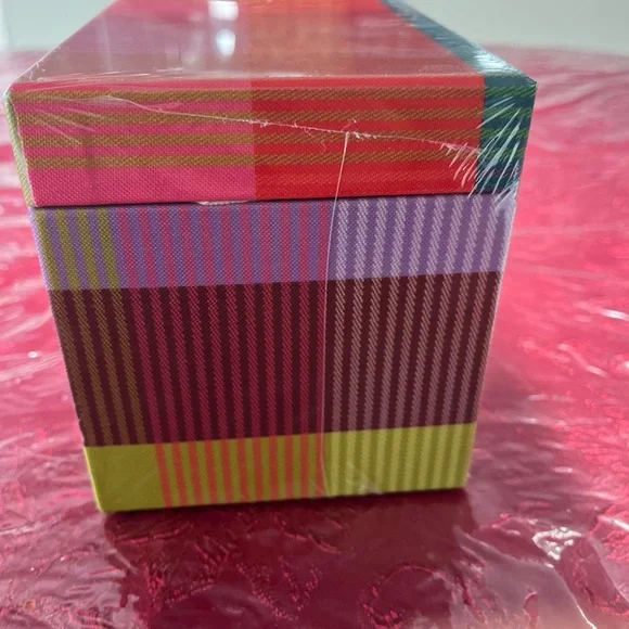 Kate Spade Multicolor Plaid Recipe Box New - Picture 6 of 6